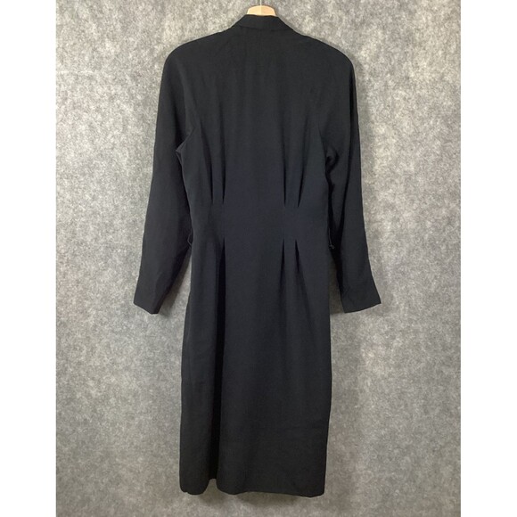 Vintage 70s Evan Picone Wool Wrap Dress Size 8 Union Made Pockets Shoulder Pads - Picture 3 of 16
